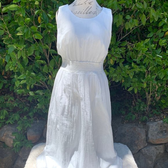 J. McLaughlin Dresses & Skirts - J McLaughlin White Gauze Sundress XL EUC
